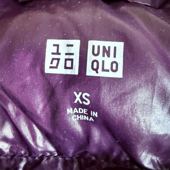 Uniqlo Ultra Light Down Zip Jacket Puffer Coat Pockets Purple Size XS NWOT - Picture 7 of 12